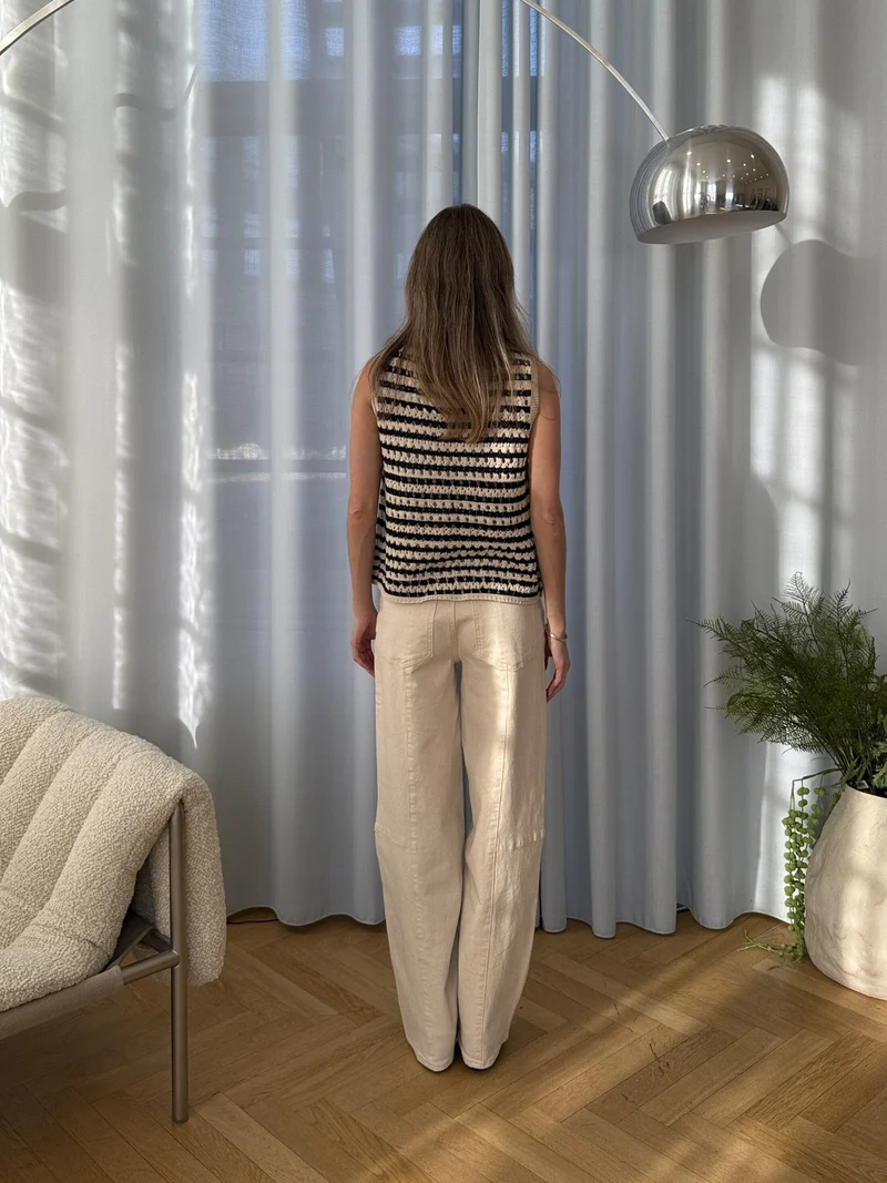 Modström - Vestermd Stripe Top 59055 - 11516 - Navy Summer Sand