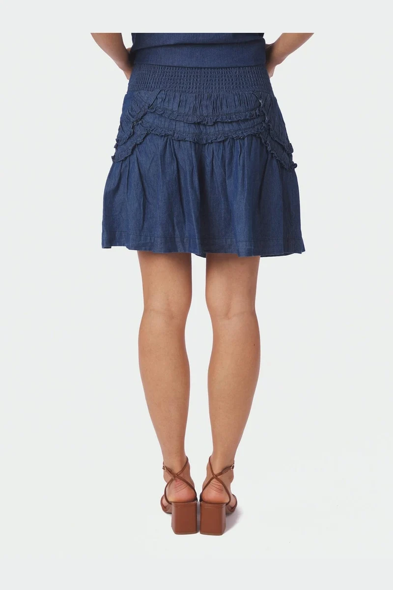 Neo Noir - Maliah Denim Skirt 168896 - 140 - Blue