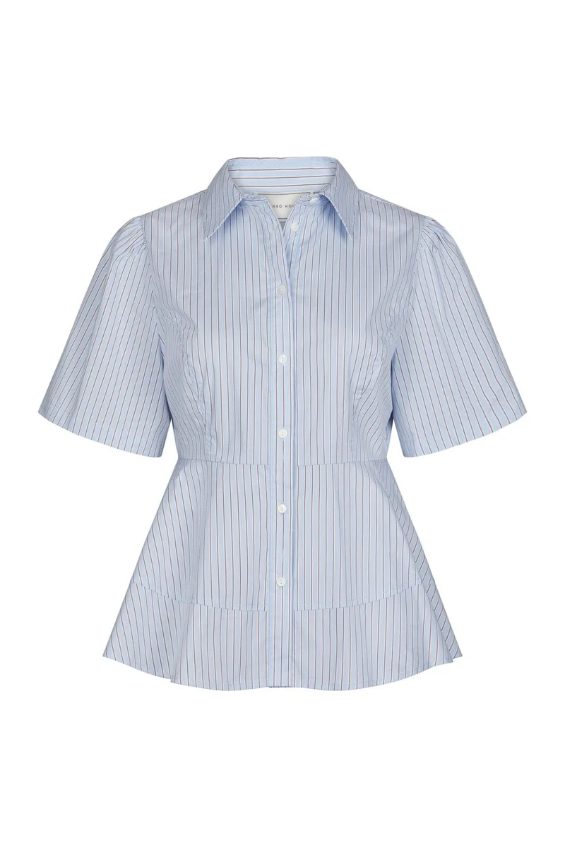 Neo Noir - Janelle Stripe Shirt 168838 - 417 - Blue/Brown Stripe