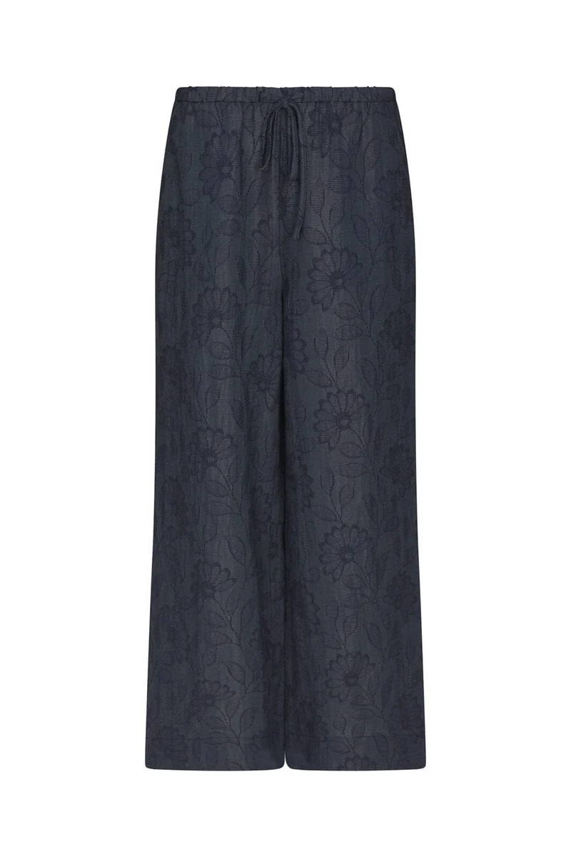 Neo Noir - Heifa Flower Stripe Pants 168495 - 534 - Dark Blue