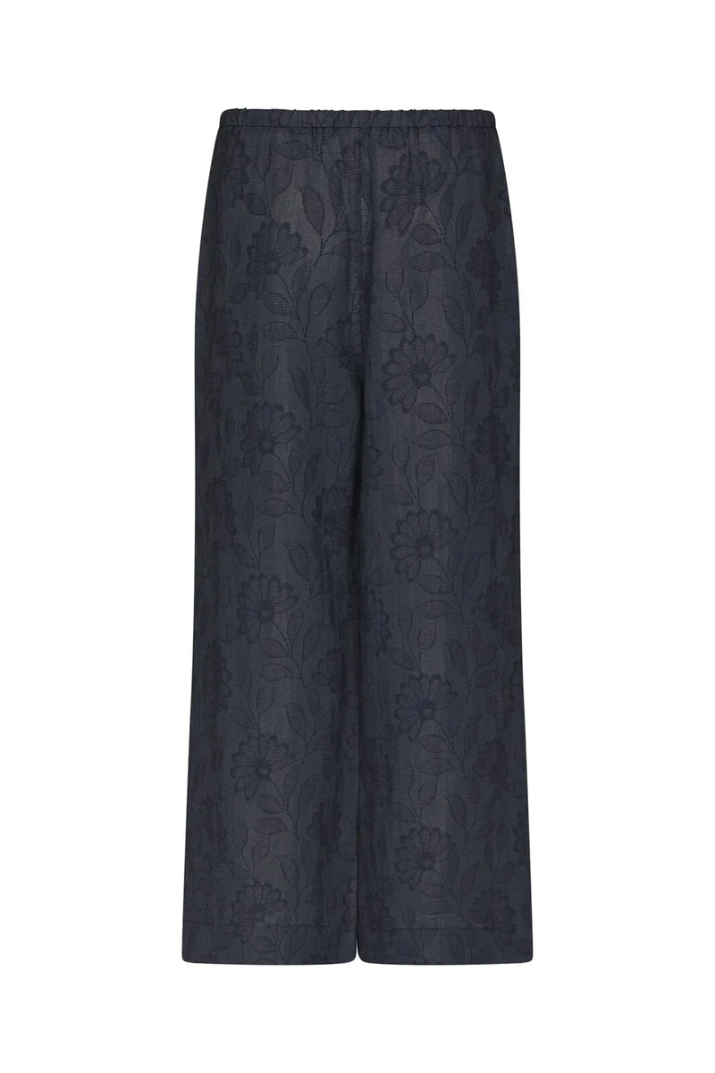Neo Noir - Heifa Flower Stripe Pants 168495 - 534 - Dark Blue
