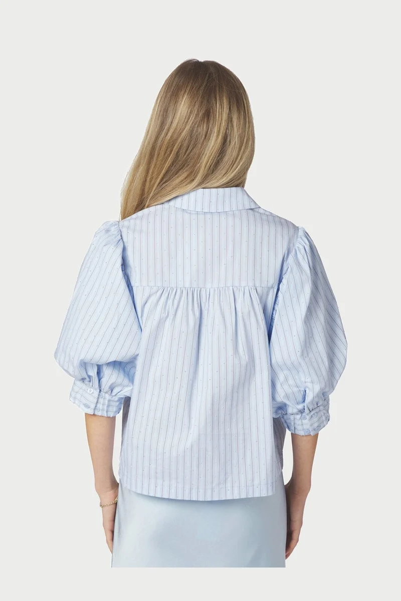Neo Noir - Etta Stripe Stone Shirt 168625 - 145 - Light Blue
