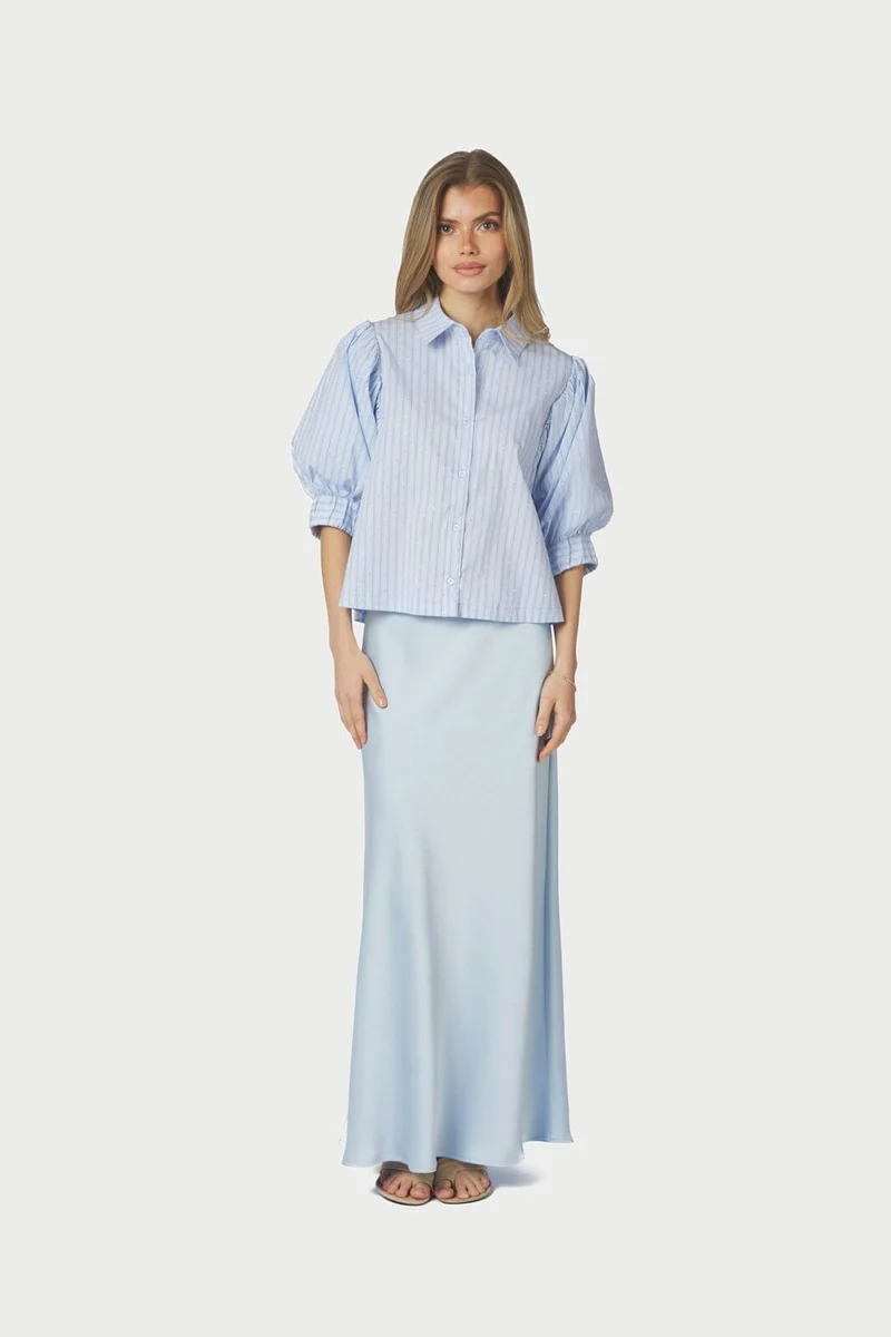 Neo Noir - Etta Stripe Stone Shirt 168625 - 145 - Light Blue