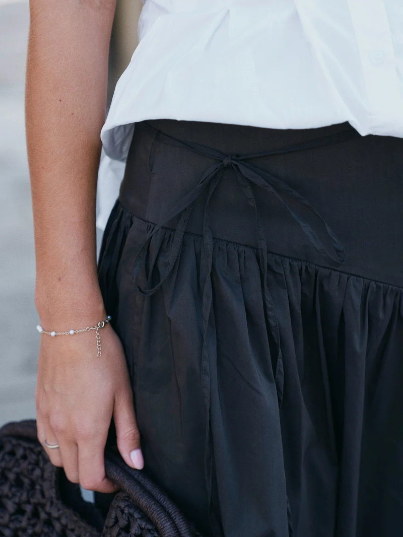 Neo Noir - Anais Poplin Skirt 168516 - 584 - Chocolate Brown