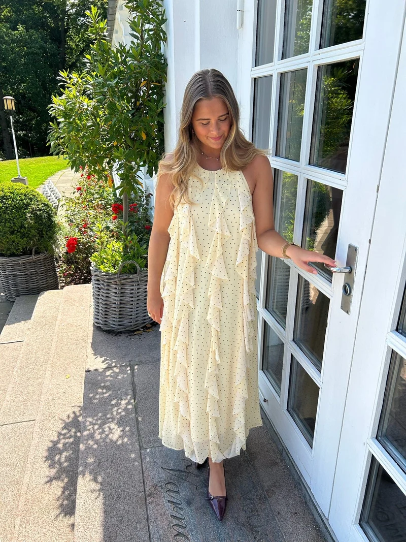 YAS - Yasfinillo Halterneck Long Dress - 5018381 Anise Flower