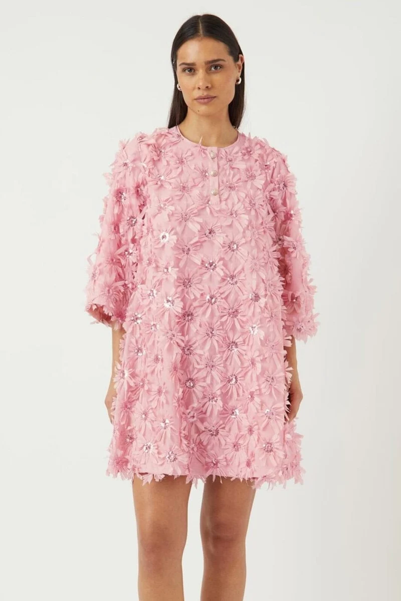 YAS - Yasabelone 3/4 Dress - 4806288 Romance Rose