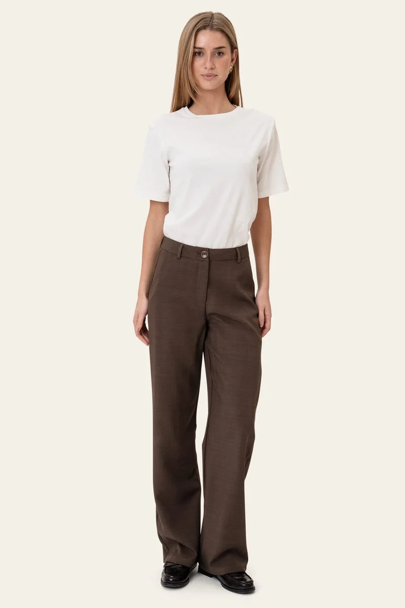 BYIC - Signatureic Wide Pants A2586 - Dark Brown