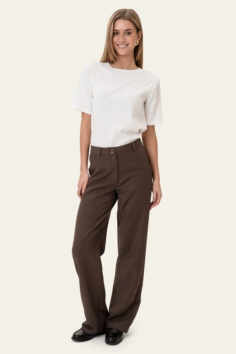 BYIC - Signatureic Wide Pants A2586 - Dark Brown
