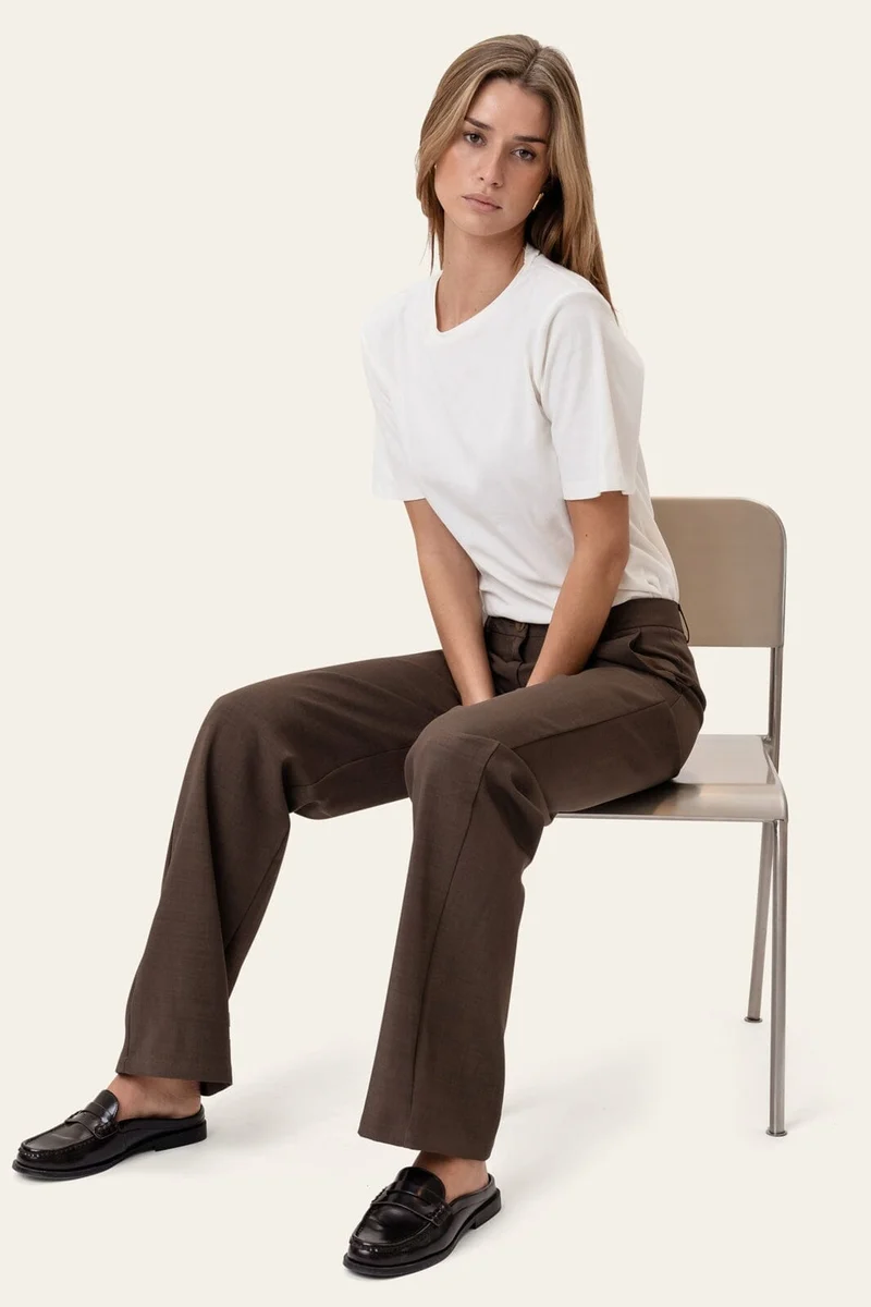 BYIC - Signatureic Wide Pants A2586 - Dark Brown