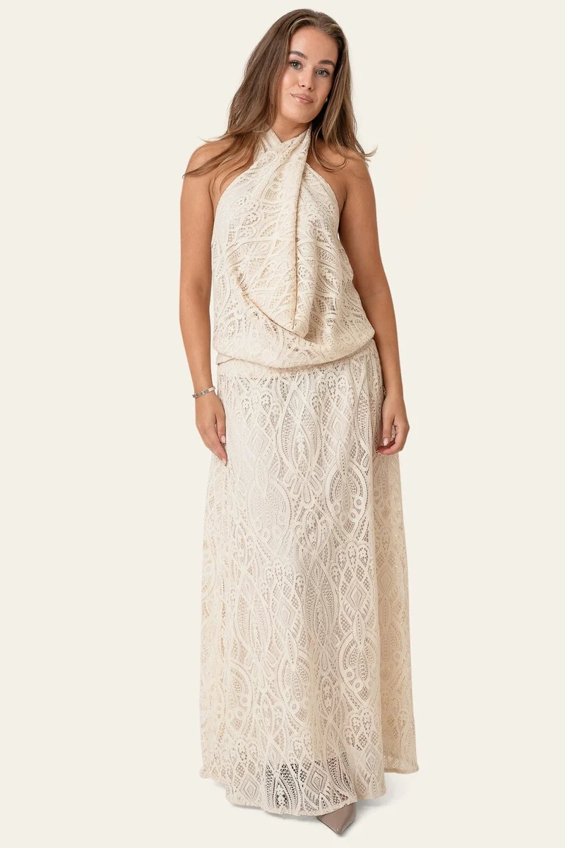 BYIC - Kajaic Long Skirt A2592 - Off White Lace
