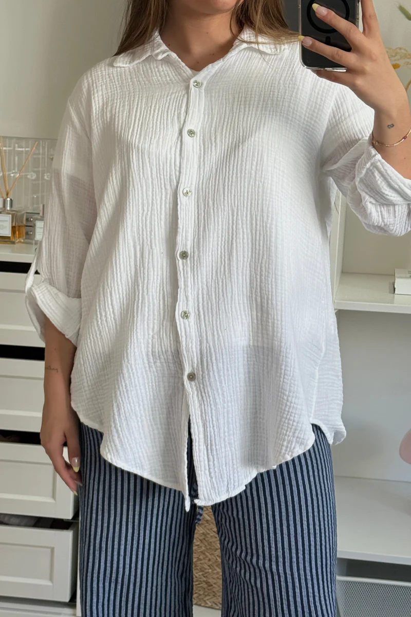 A-bee - Tilde Shirt - White