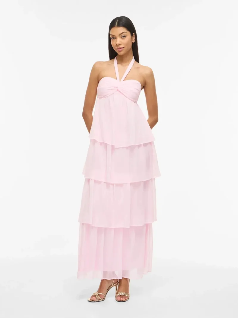 Vila - Vilea Halterneck Layered Dress/Dc/Ka - 5005144 Cherry Blossom