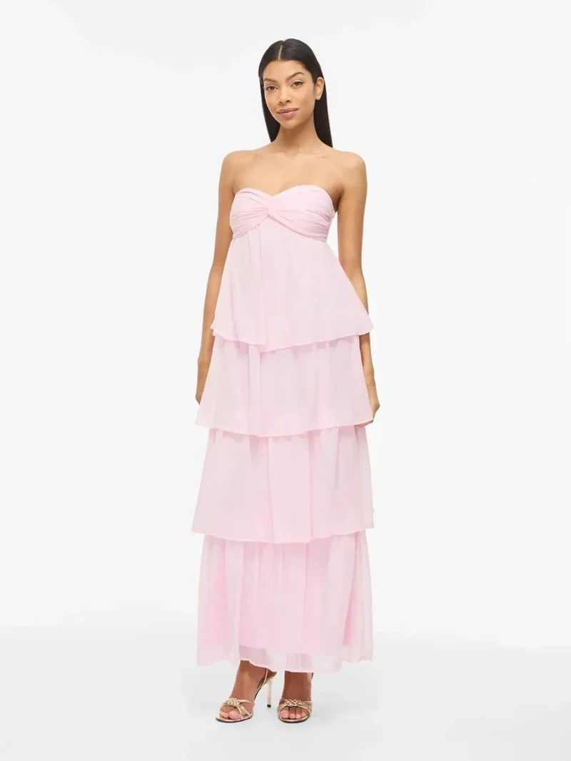 Vila - Vilea Halterneck Layered Dress/Dc/Ka - 5005144 Cherry Blossom