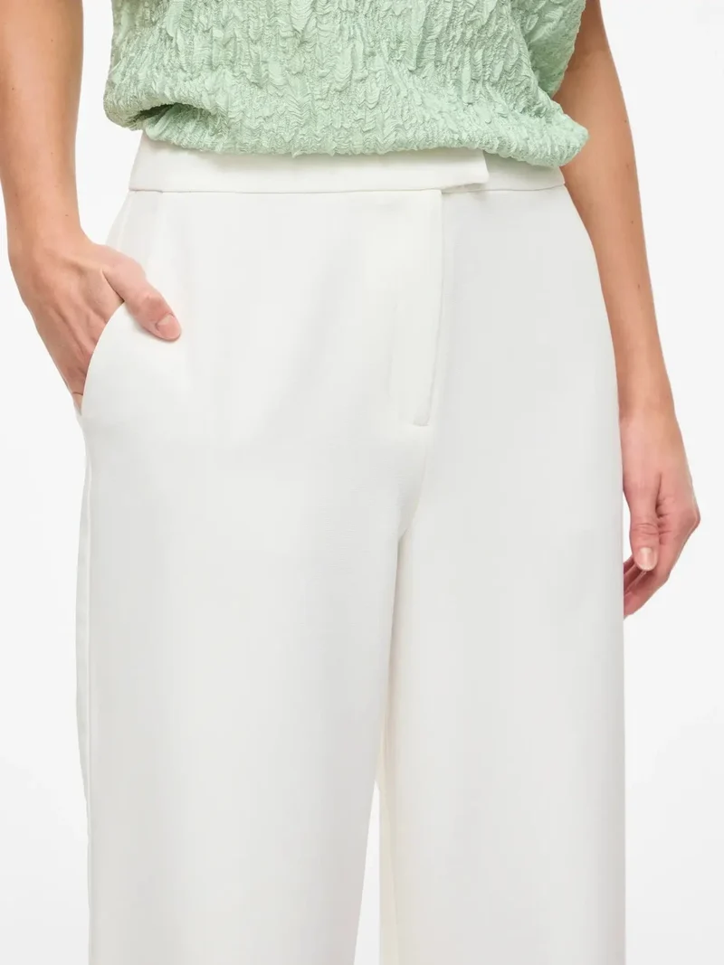 Vila - Vigery Winnie Wide Pants/Dc - 4950361 Cloud Dancer