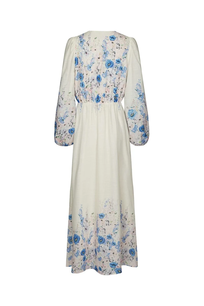 Neo Noir - Silfi Flower Print Dress 164828 - 140 - Blue