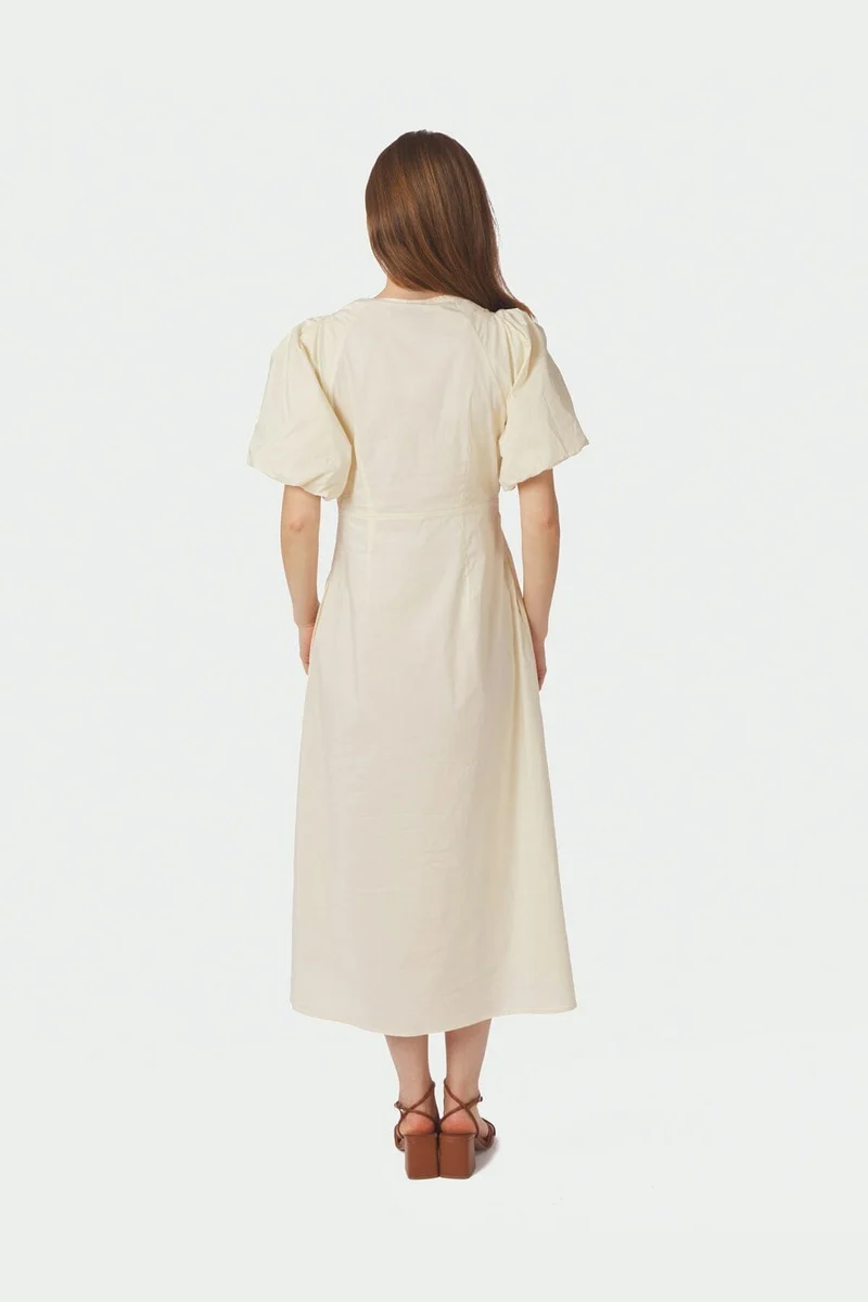 Neo Noir - Illana Poplin Dress 160660 - 416 - Butter Yellow