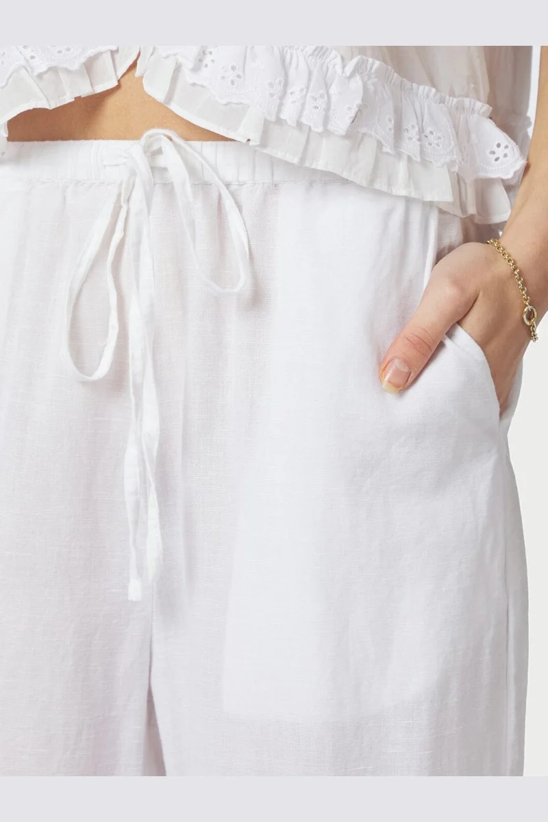 Neo Noir - Heifa Linen Pants 167698 - 120 - White