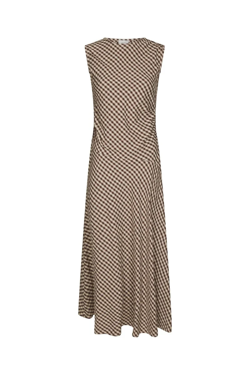 Neo Noir - Saxton Check Dress 167962 - 210 - Brown