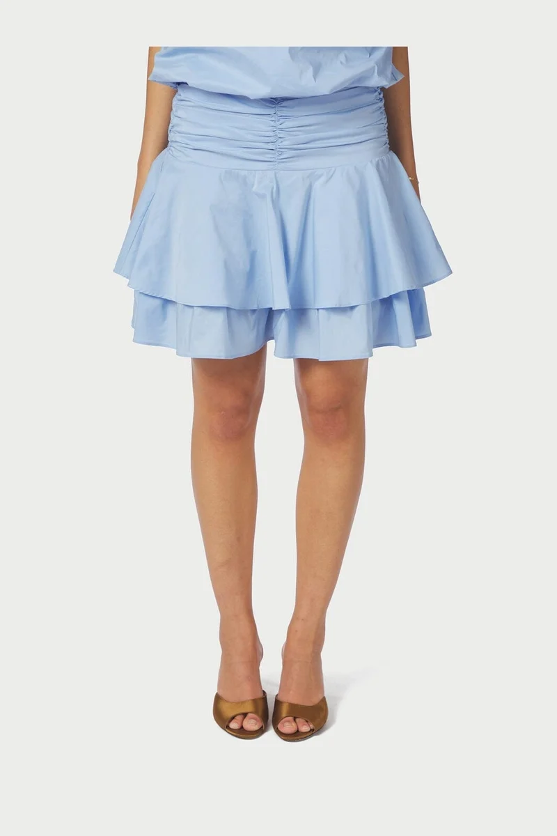 Neo Noir - Janie Poplin Skirt 168464 - 145 - Light Blue