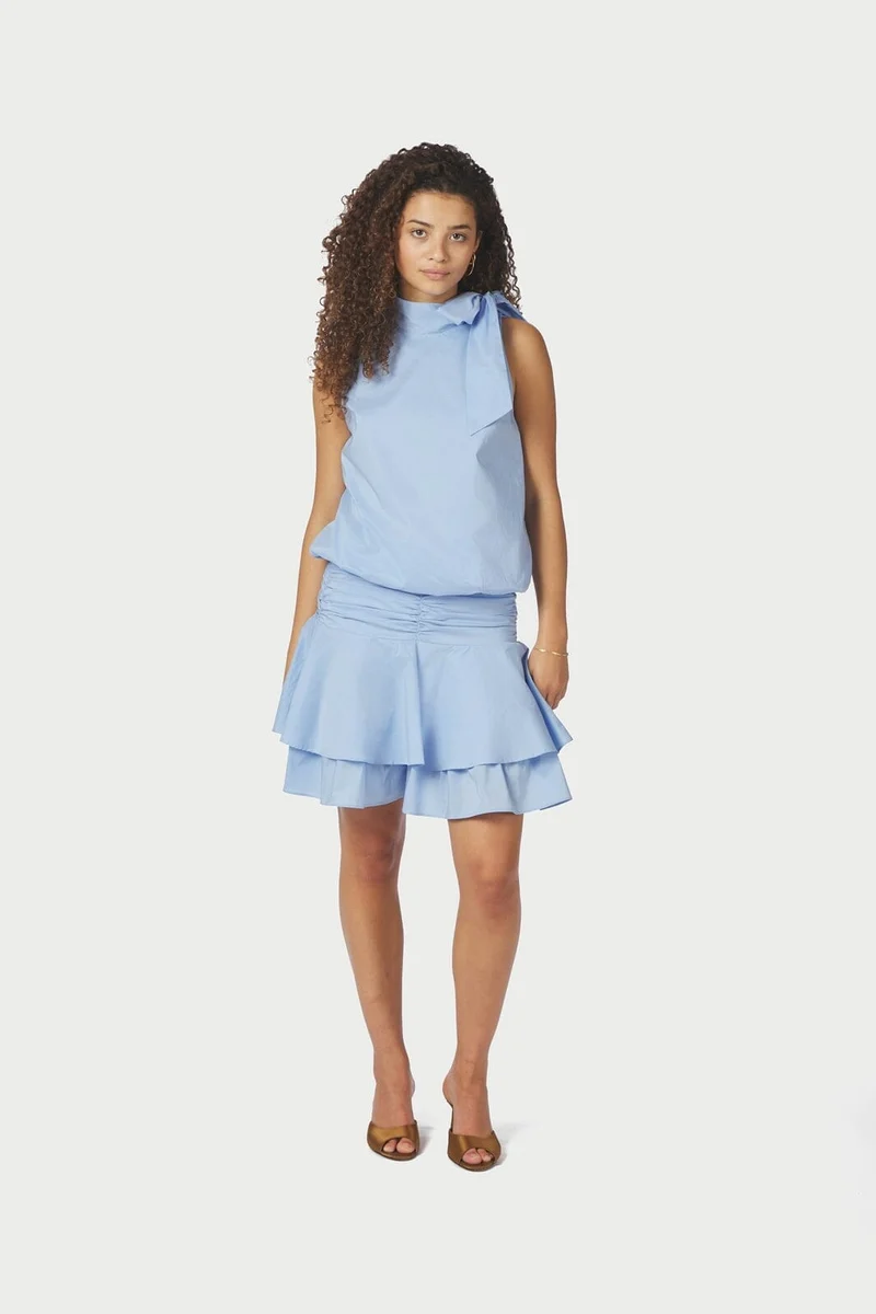 Neo Noir - Janie Poplin Skirt 168464 - 145 - Light Blue