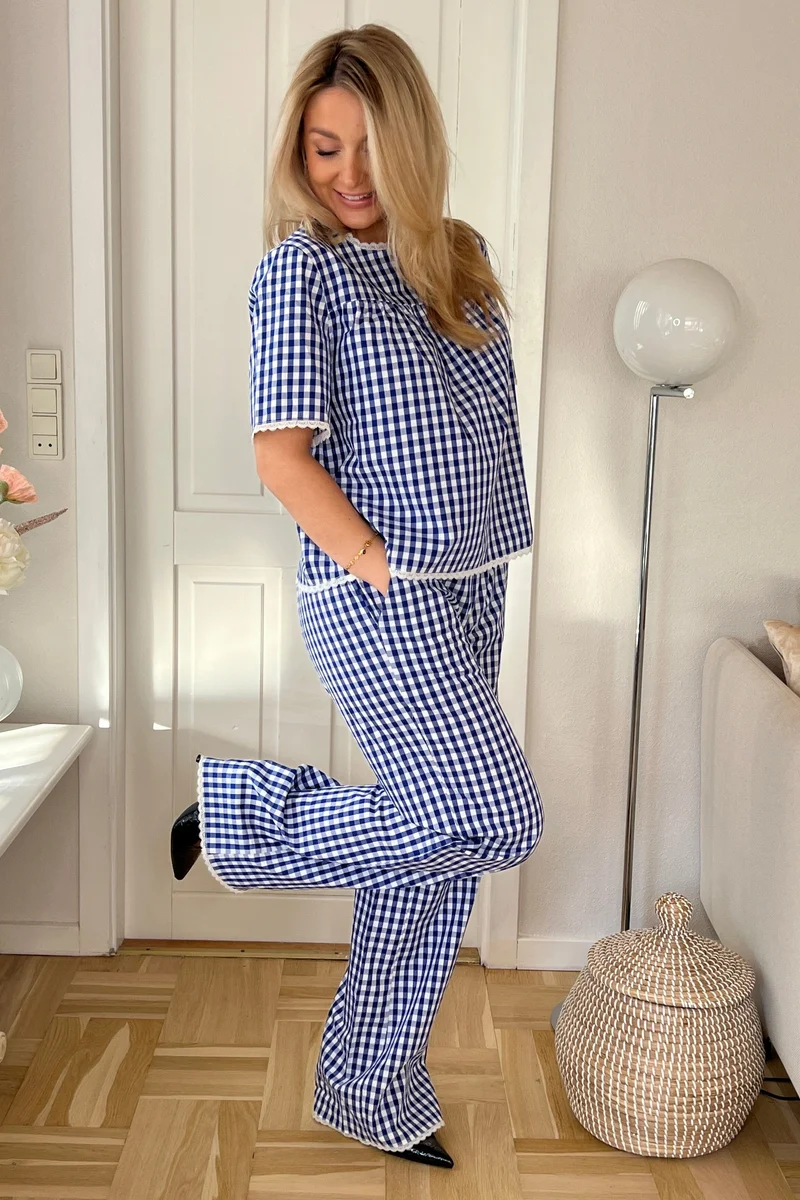 Dear Molly - Milk Top 164240B - Blue And White