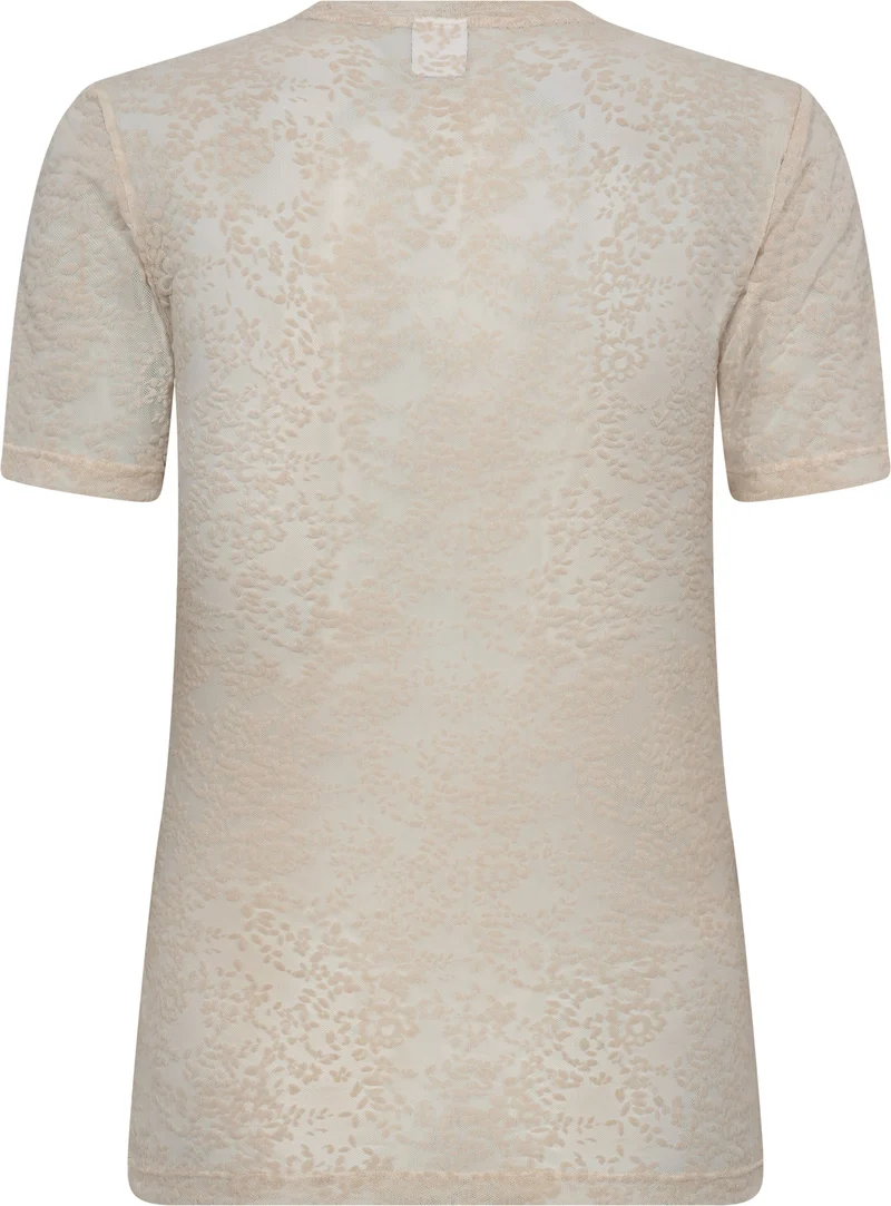 Hype The Detail - Lace Tee, Slim 852-2 - 3 - Powder
