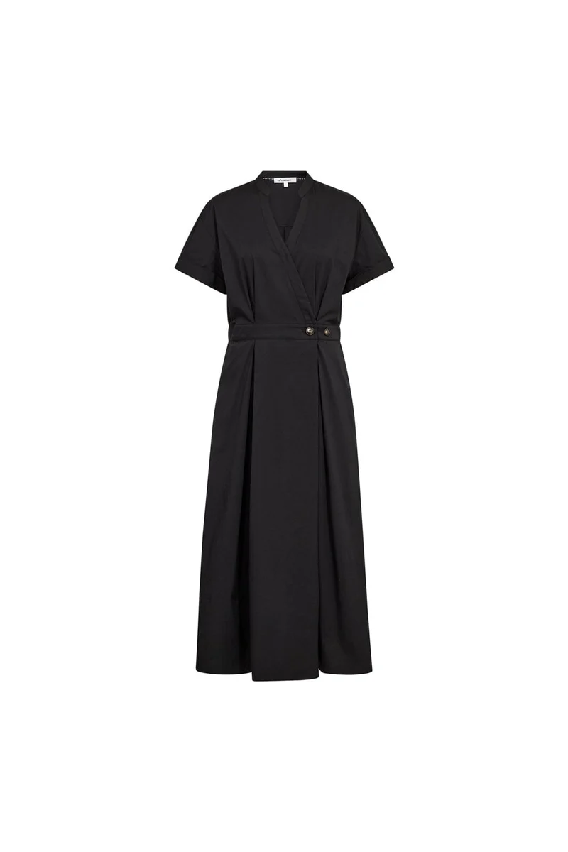 Co´Couture - Elaracc Wrap Ss Dress 46112 - 96 - Black