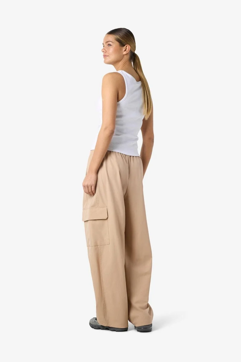 Noisy May - Nmkirby Barrel Pants - 5091335 White Pepper