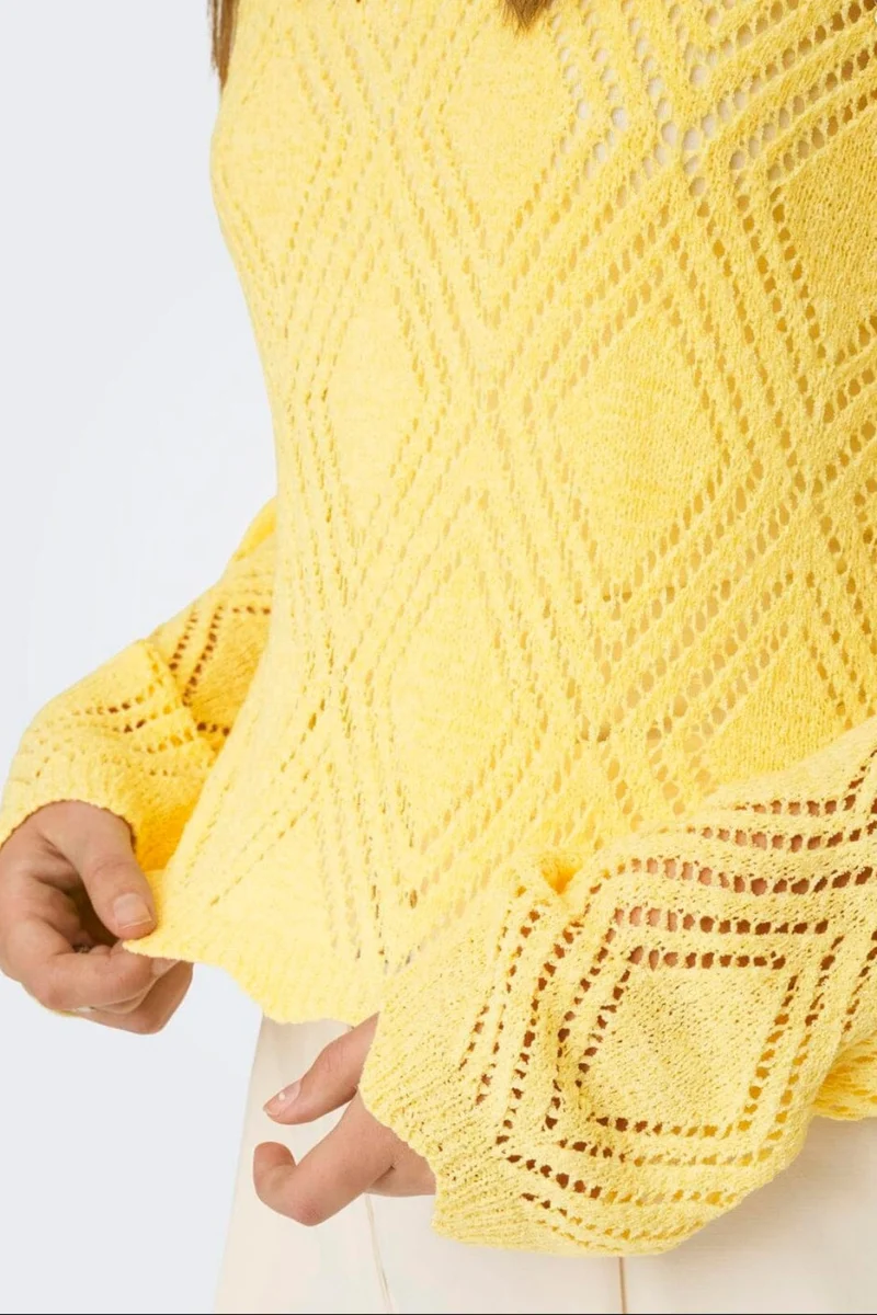 Only - Onlpamela Ls Struct Pullover Cc Knt - 4901687 Sunlight