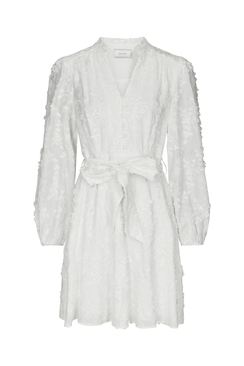 Neo Noir - Monnie Embroidery Dress 167899 - 120 - White