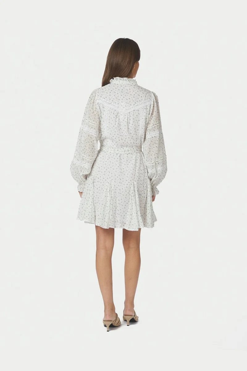 Neo Noir - Birgitte Print Flower Dress 168731 - 121 - Off White