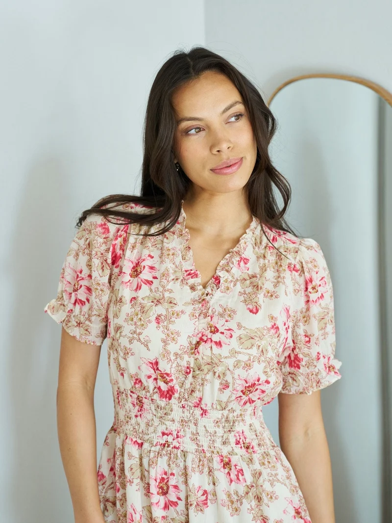 Neo Noir - Kanza Flower Dress 167705 - 165 - Rose