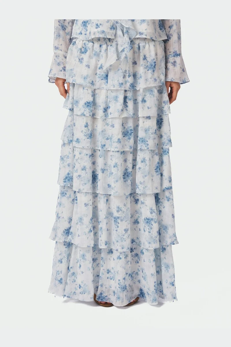 Neo Noir - Morris Fleur Skirt 169060 - 460 - Blue Floral