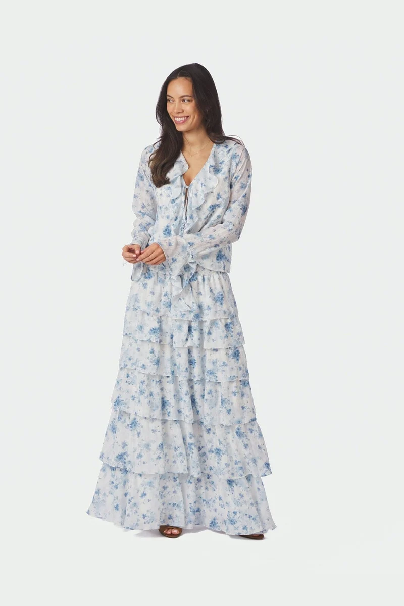 Neo Noir - Morris Fleur Skirt 169060 - 460 - Blue Floral