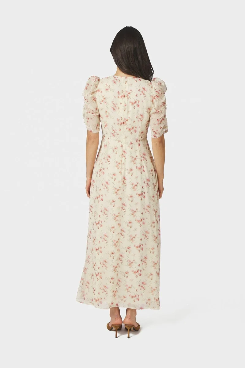 Neo Noir - Vira Floral Dress 169209 - 122 - Creme