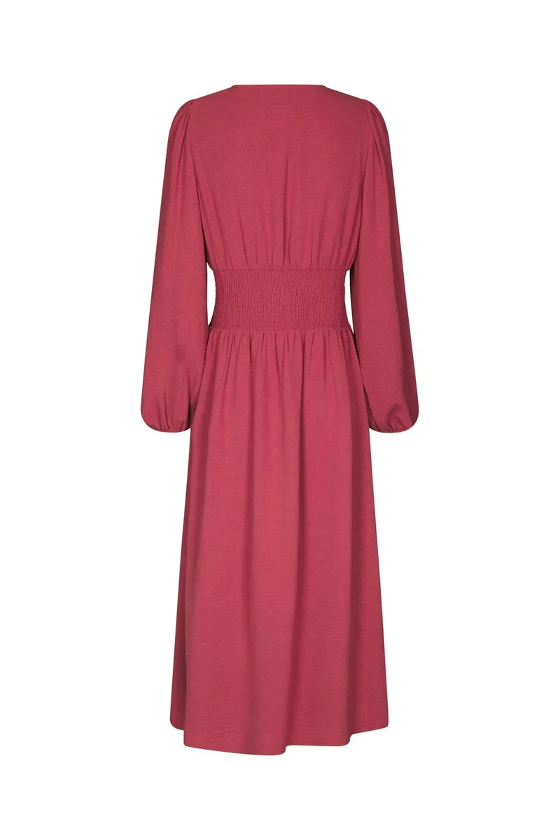 Neo Noir - Annelie Solid Crepe Dress 169135 - 430 - Cherry Pink