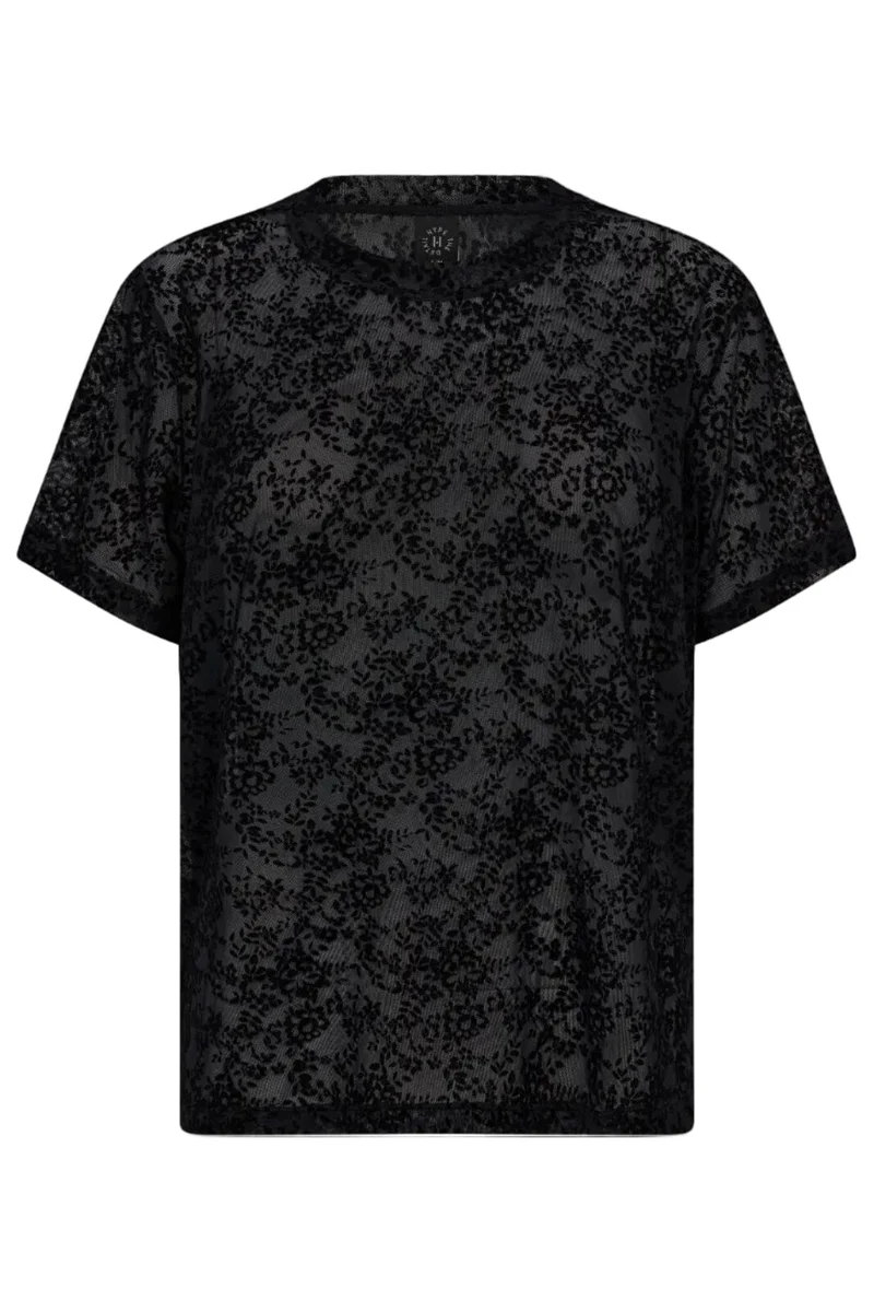 Hype The Detail - Lace Tee Oversiz 852-25 - 9 - Black