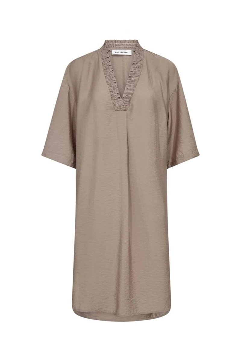 Co´Couture - Callumcc Pleat Tunic V-Dress 46084 - 2006 - Taupe