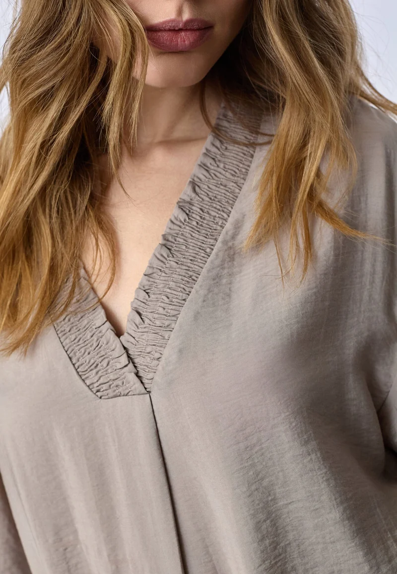 Co´Couture - Callumcc Pleat Tunic V-Dress 46084 - 2006 - Taupe