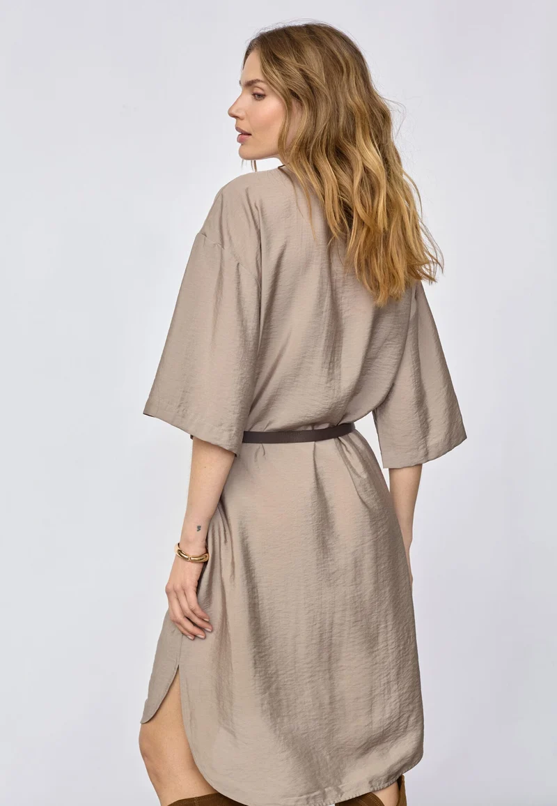Co´Couture - Callumcc Pleat Tunic V-Dress 46084 - 2006 - Taupe