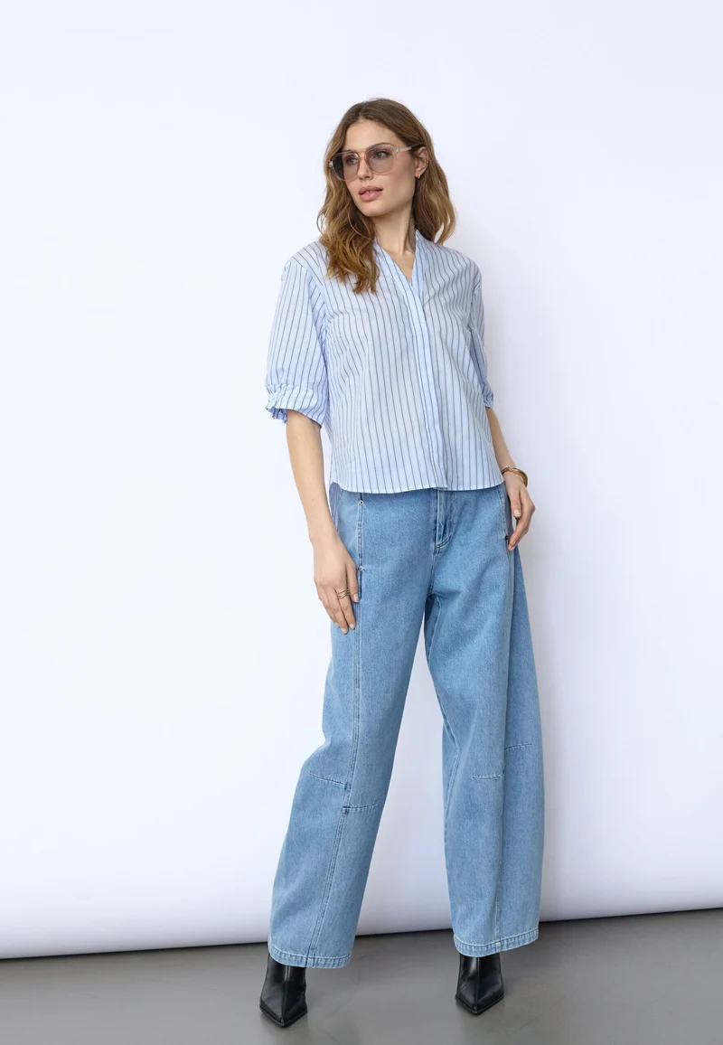 Co´Couture - Felinecc Ss Shirt 45186 - 23 - Pale Blue