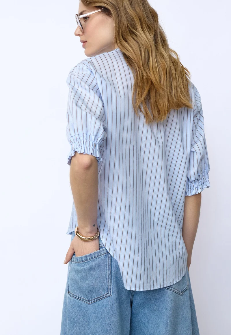 Co´Couture - Felinecc Ss Shirt 45186 - 23 - Pale Blue