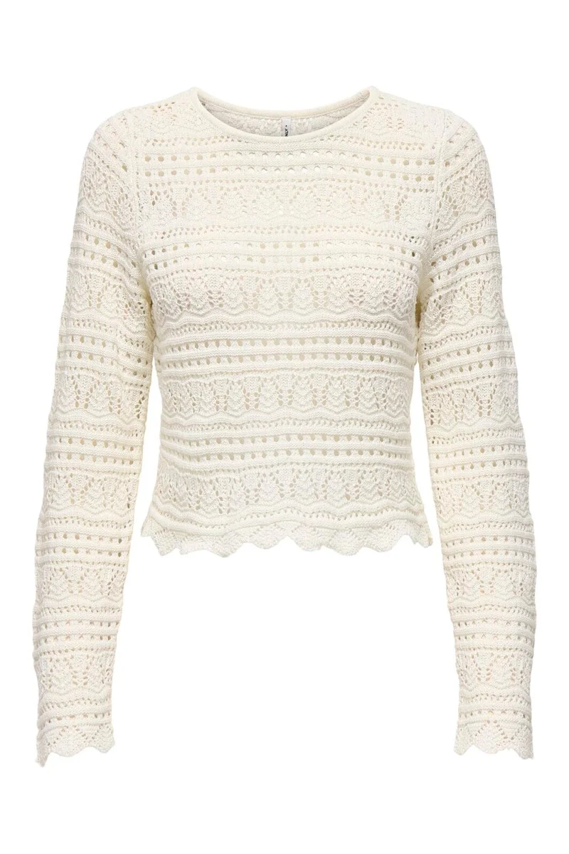 Only - Onlelke Life Ls Pullover Knt - 4901575 Birch