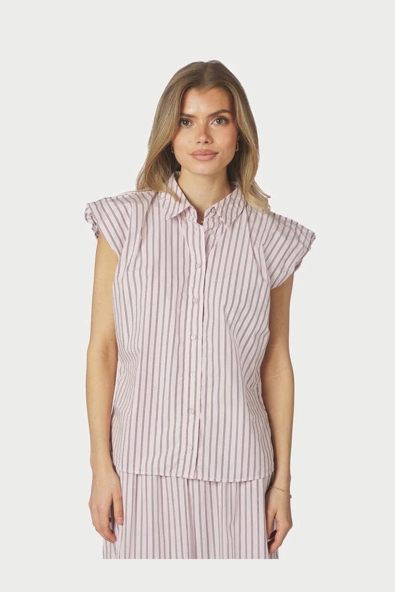 Neo Noir - Isella Double Stripe Top 169051 - 165 - Rose