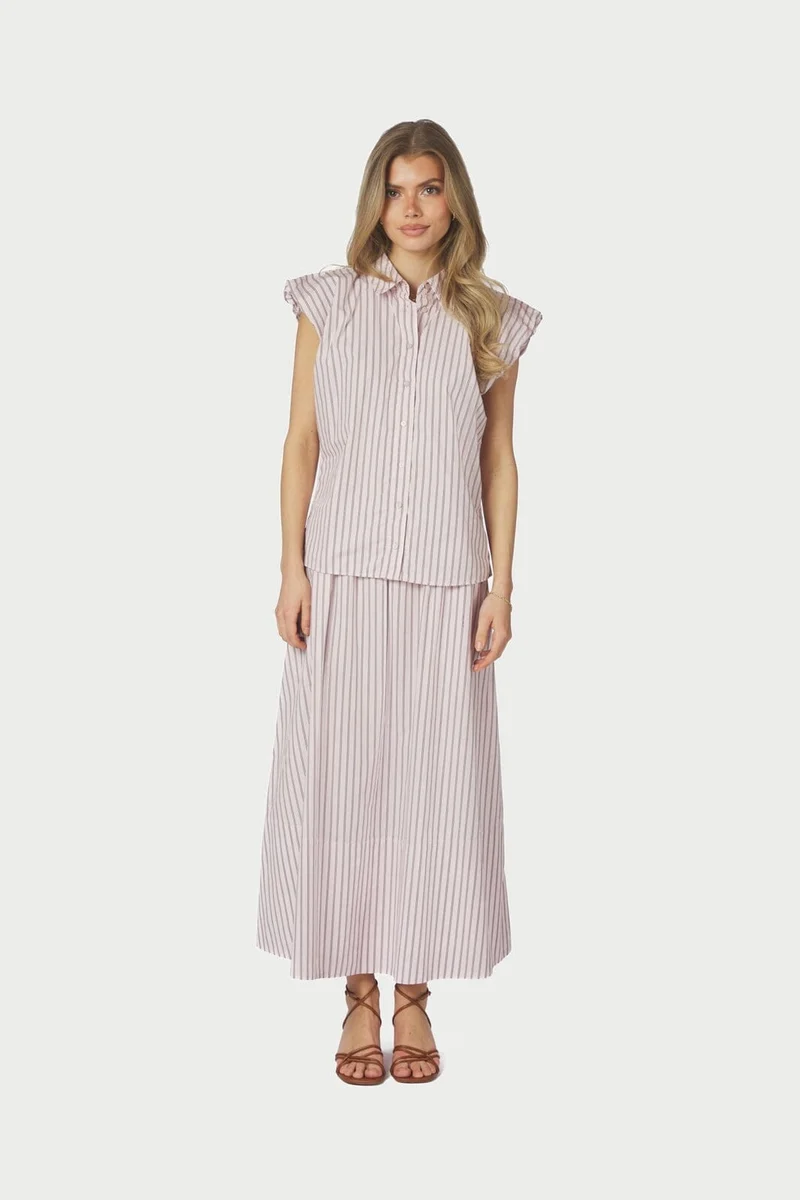 Neo Noir - Isella Double Stripe Top 169051 - 165 - Rose