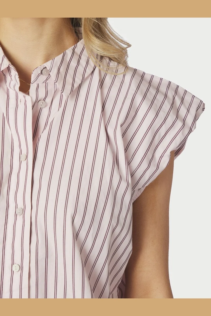 Neo Noir - Isella Double Stripe Top 169051 - 165 - Rose