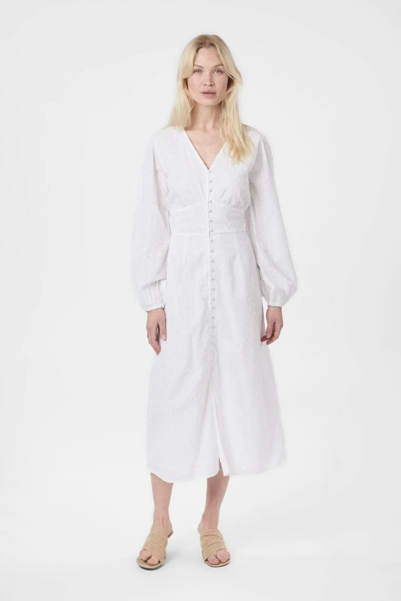 Neo Noir - Alto Embroidery Dress 166017 - 120 - White