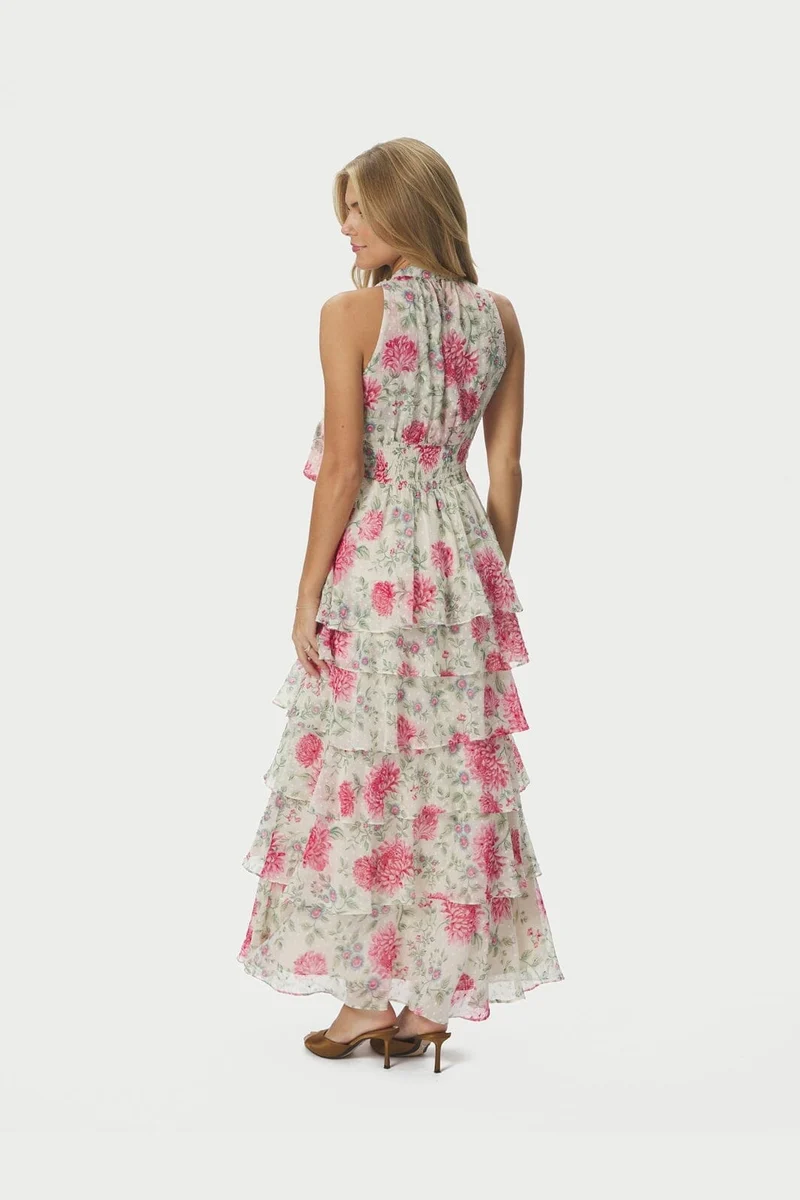 Neo Noir - Marli Big Flower Dress 168846 - 122 - Creme
