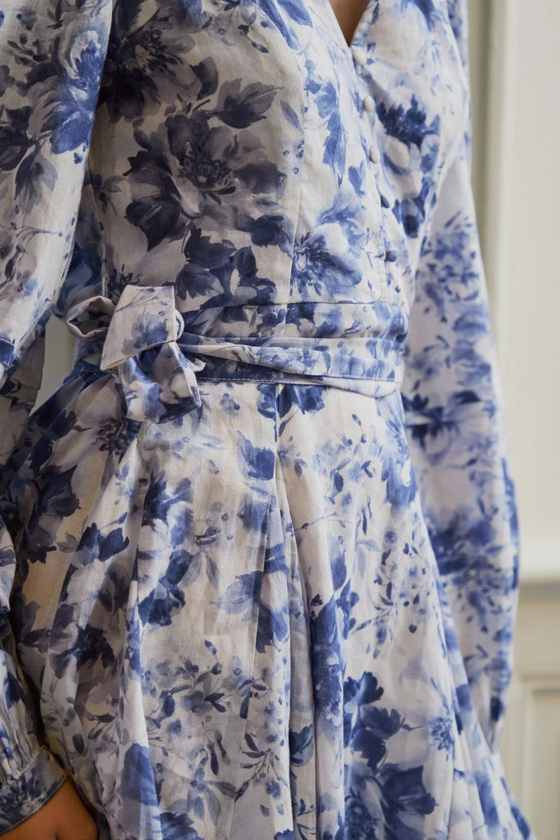 Neo Noir - Marise Print Dress 168743 - 145 - Light Blue