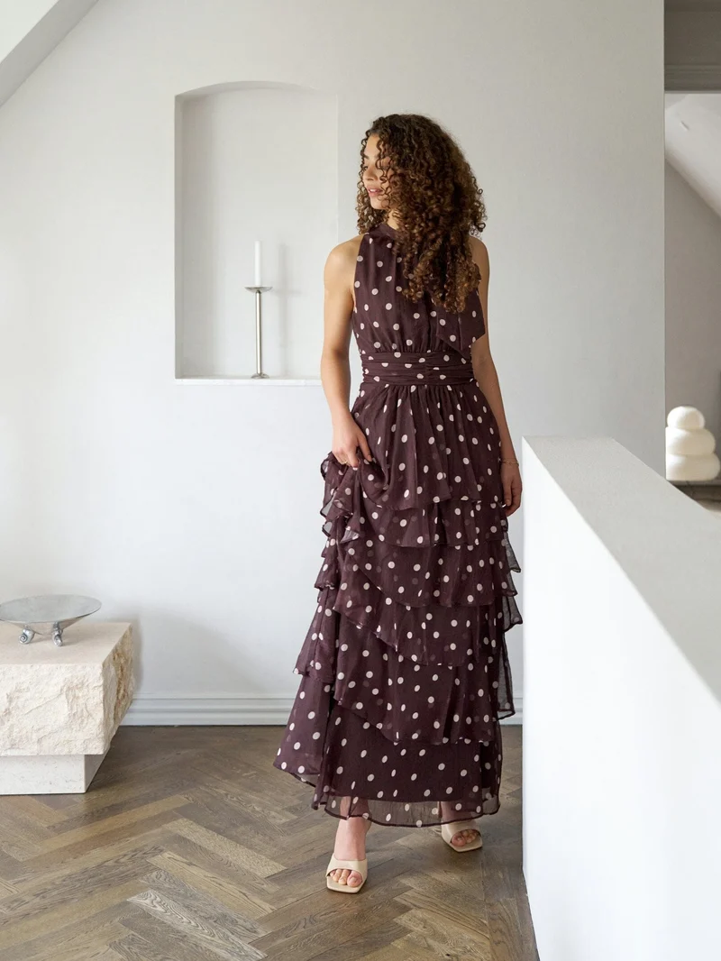 Neo Noir - Marli Big Dot Dress 167758 - 210 - Brown